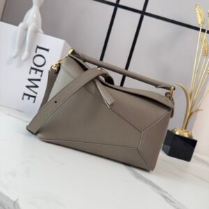 Loewe Small Puzzle Edge Bag Taupe Gold