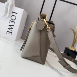 Alternative view of Loewe Small Puzzle Edge Bag Taupe Gold