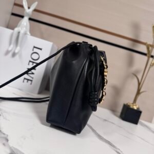 Alternative view of Loewe Large Flamenco Purse in Black Gold