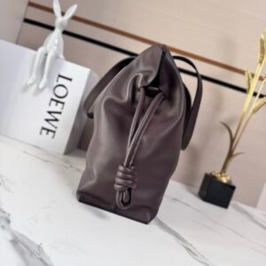 Alternative view of Loewe Large Flamenco Bag in Chocolate