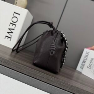 Alternative view of Loewe Medium Flamenco Purse in Brown Silver