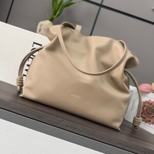 Loewe Large Flamenco Bag in Beige