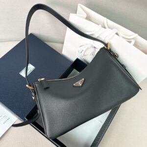Prada Medium Aimée Bag Black Gold
