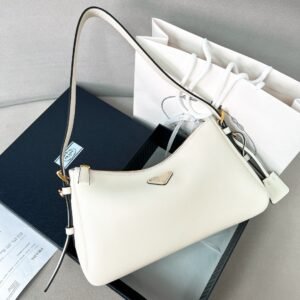Prada Medium Aimée Bag White Gold
