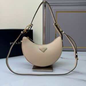 Prada Small Arqué Bag Beige Gold