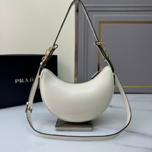 Alternative view of Prada Small Arqué Bag White Gold