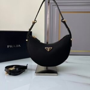 Prada Small Arqué Bag Black Gold