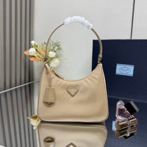 Prada Re-Edition 2005 Re-Nylon Beige Gold