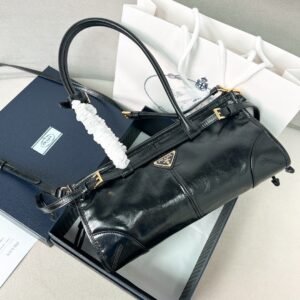 Prada Medium Bonnie Bag Black Gold
