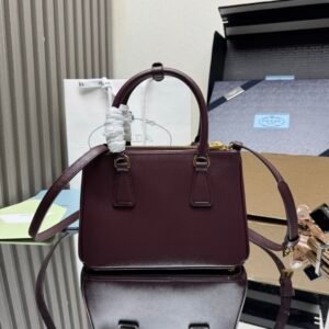 Alternative view of Prada Small Galleria Bag Burgundy Gold
