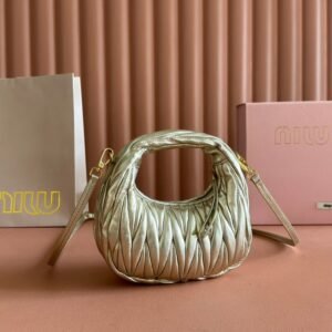 Alternative view of Miu Miu Mini Wander Bag Gold