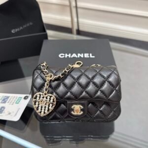 Chanel Mini Flap Charm Bag Black