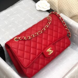 Alternative view of Chanel Flap Bag Red Gold in Medium
