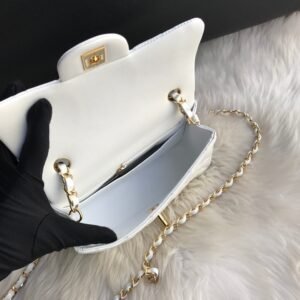 Alternative view of Chanel Flap Bag White Gold in Mini