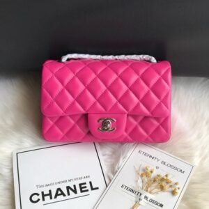 Chanel Flap Bag Pink Silver
