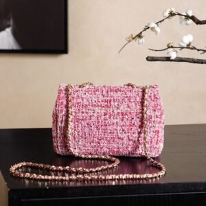 Alternative view of Chanel Flap Bag Sequined Tweed in Pink Gold