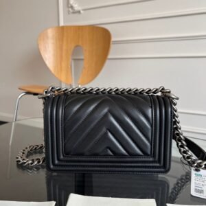 Alternative view of Chanel Boy Bag Black Silver