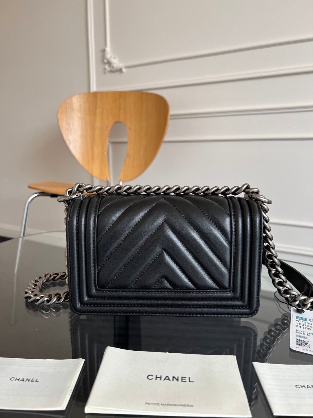 Chanel Boy Bag Black Silver - Afbeelding 2