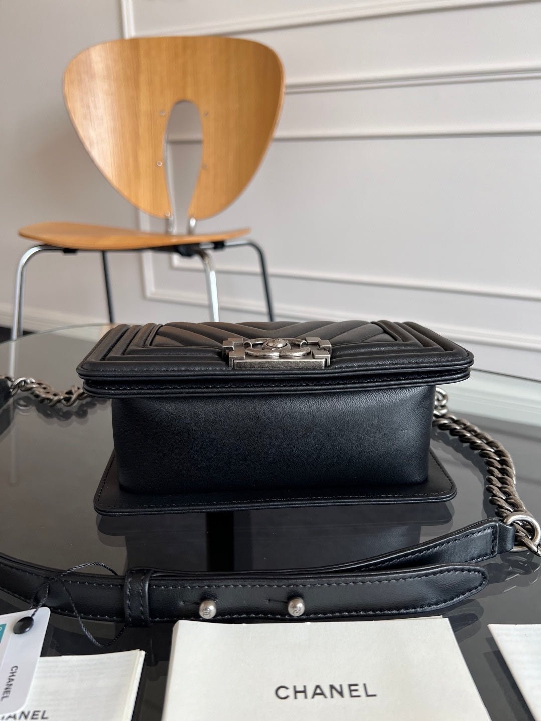 Chanel Boy Bag Black Silver - Afbeelding 3