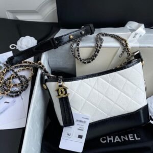 Chanel Gabrielle Bag White Black