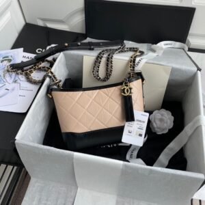 Chanel Gabrielle Bag Beige Black