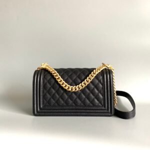 Alternative view of Chanel Boy Bag Caviar Black Gold