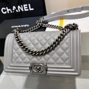 Alternative view of Chanel Boy Bag Grey Silver