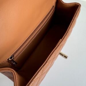 Alternative view of Chanel Top Handle Bag Bronze Brown