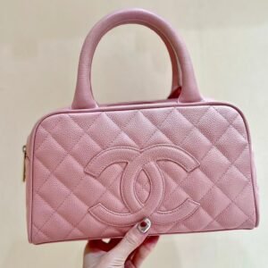 Chanel Bowling Bag Pink Gold