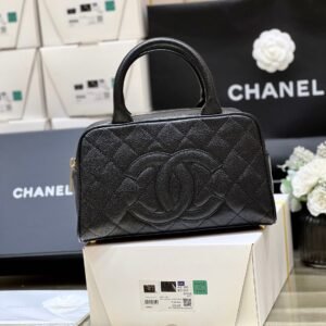 Chanel Bowling Bag Black Gold