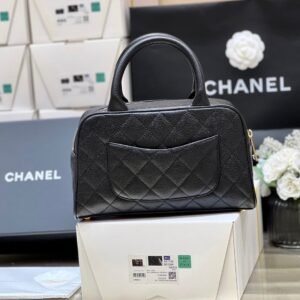 Alternative view of Chanel Bowling Bag Black Gold