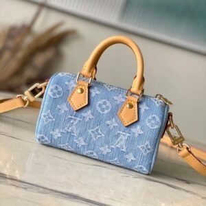 Louis Vuitton Speedy Nano Bag Blue Denim