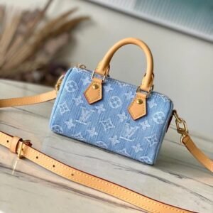 Alternative view of Louis Vuitton Speedy Nano Bag Blue Denim