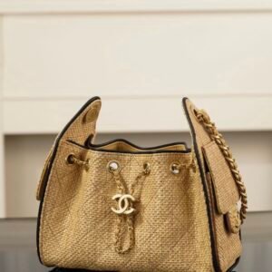 Alternative view of Chanel 25 Beige Raffia in Mini