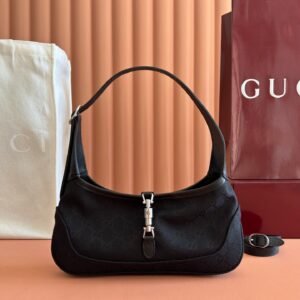 Gucci Jackie 1961 Black Silver Canvas