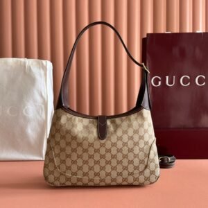 Alternative view of Gucci Jackie 1961 Brown Gold Canvas
