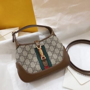 Alternative view of Gucci Jackie 1961 Brown Beige Canvas