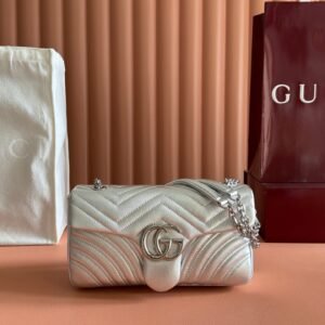 Gucci Marmont Metallic Silver