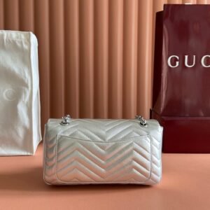 Alternative view of Gucci Marmont Metallic Silver