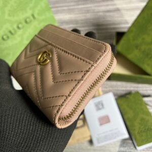 Alternative view of Gucci Marmont Mini Wallet Beige Gold
