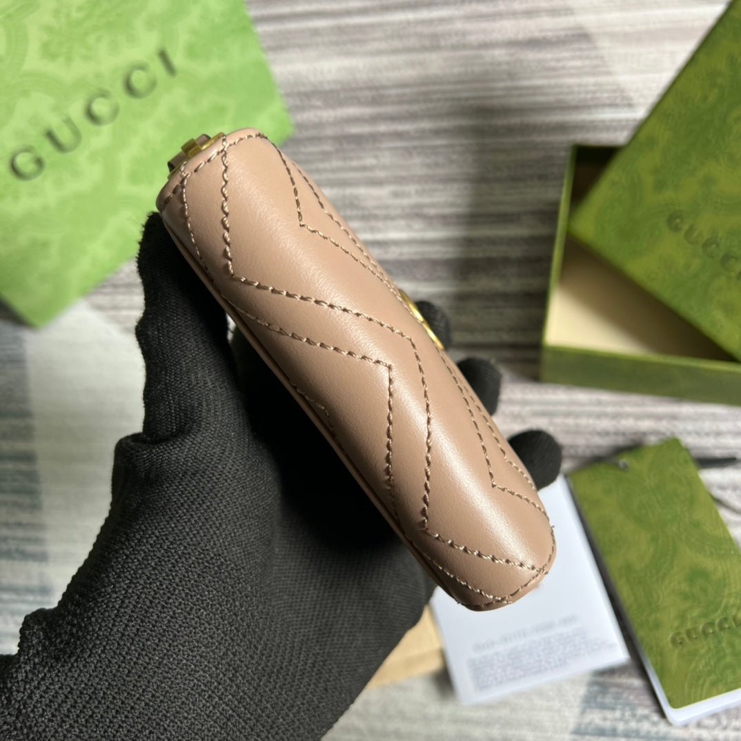 Gucci Marmont Mini Wallet Beige Gold - Afbeelding 6