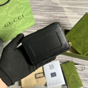 Alternative view of Gucci Marmont Mini Wallet Black Gold