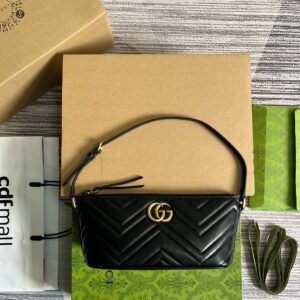 Gucci Marmont Handbag Black Gold