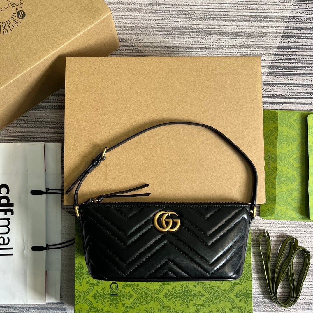 Gucci Marmont Handbag Black Gold