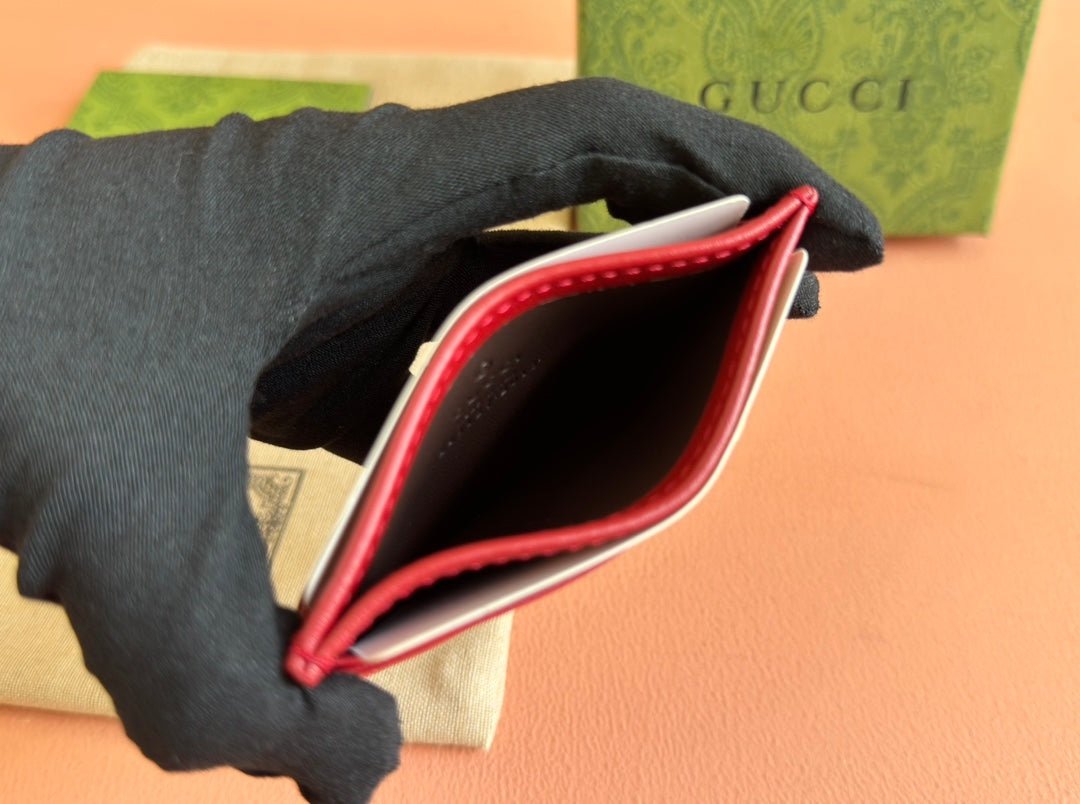 Gucci Marmont Card Holder Red Gold - Afbeelding 2