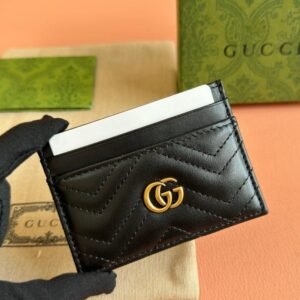 Gucci Marmont Card Holder Black Gold