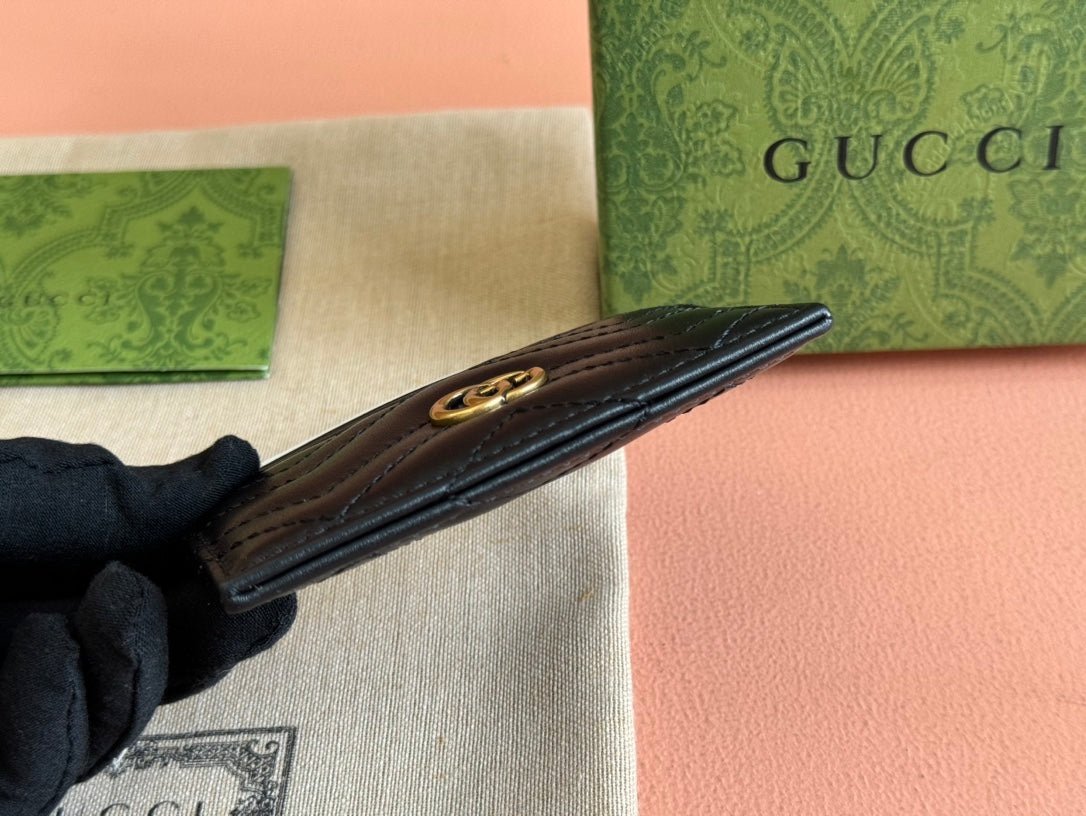 Gucci Marmont Card Holder Black Gold - Afbeelding 4