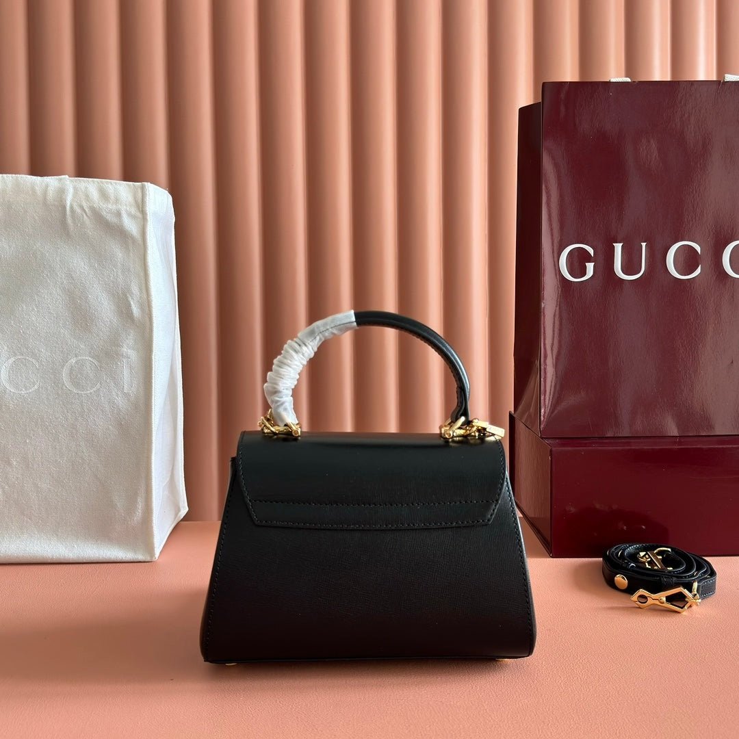 Gucci Horsebit 1955 Bag 22 in Black Gold - Afbeelding 2