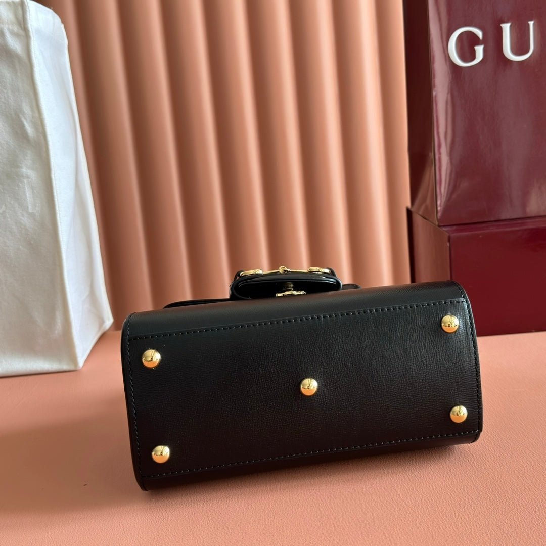 Gucci Horsebit 1955 Bag 22 in Black Gold - Afbeelding 3