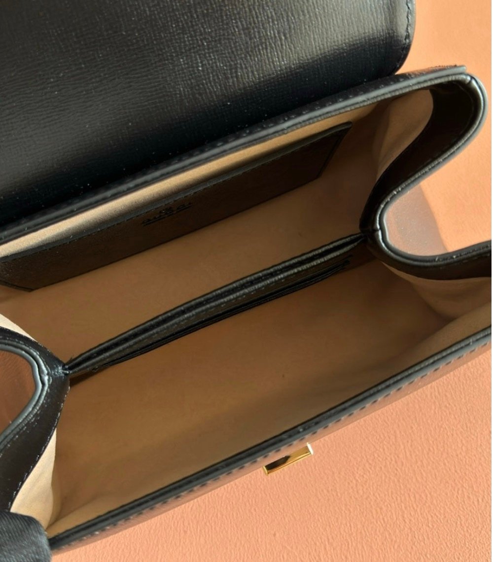 Gucci Horsebit 1955 Bag 22 in Black Gold - Afbeelding 5